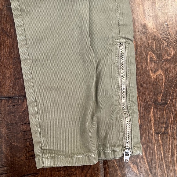 Crippen Trouser Pants Zipper Accents Army Green size 25 - Picture 7 of 10
